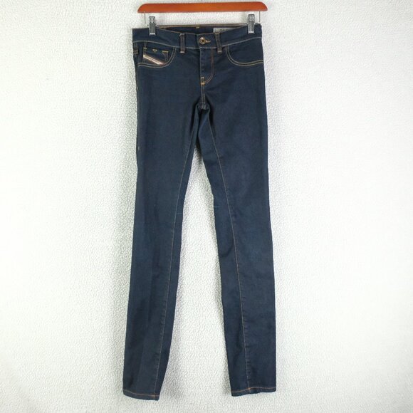 Diesel Jeggings Womens 24 Blue Livier SS Legging Stretch Skinny Dark Wash - Picture 1 of 12